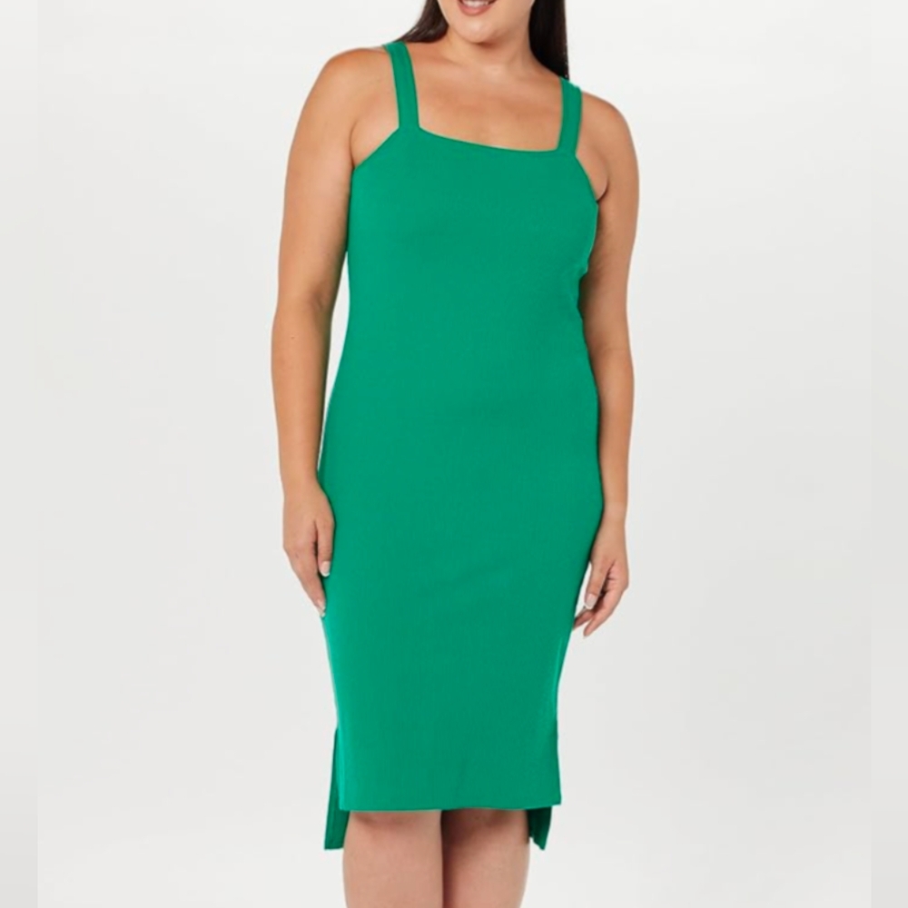 The Drop Women's Amelia Square-Neck Strappy Bodycon Midi Tank Dress 2XL NWT